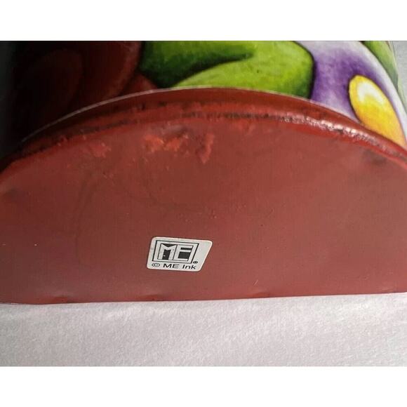 Mary‎ Engelbreit ME Flower Garden Metal Half Pail Vase Wall Table Decor 10” - Picture 3 of 14